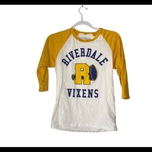 Riverdale Vixens Yellow White Baseball Tee
